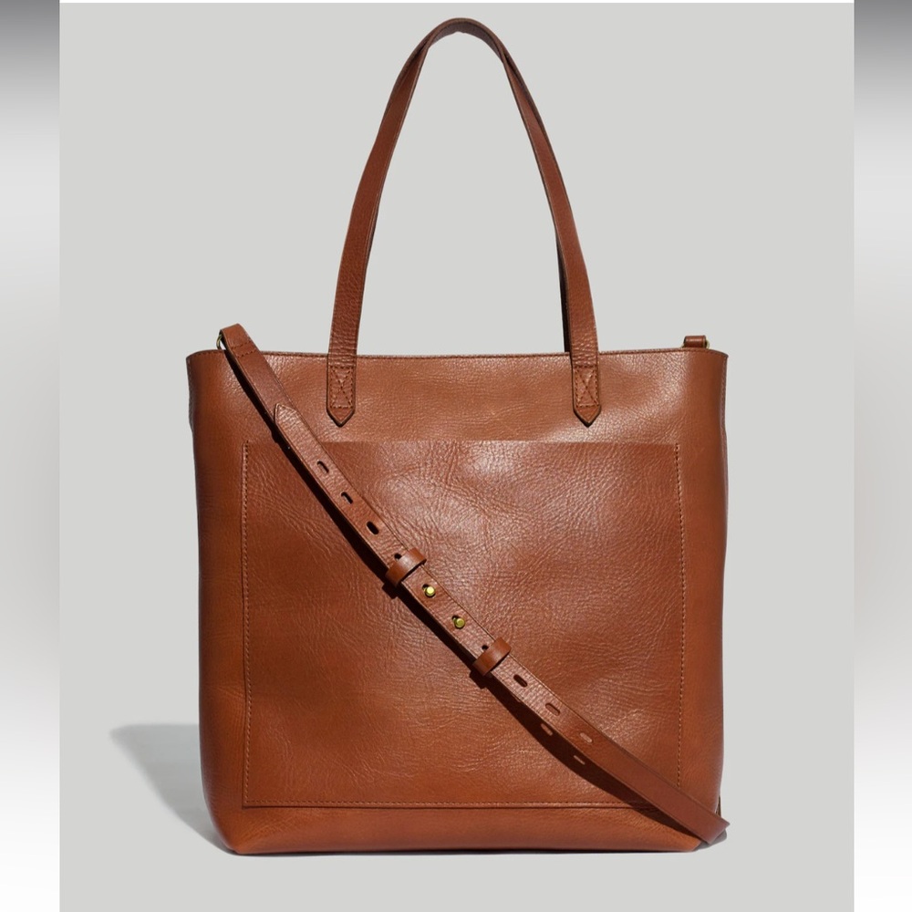 Madewell Tan Leather Tote Bag